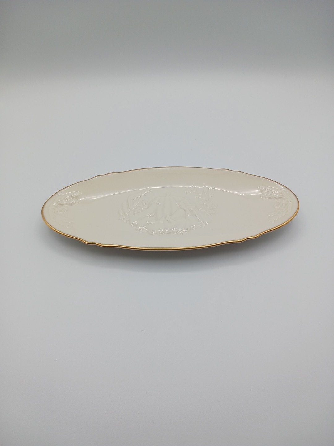 LENOX " FALL HARVEST " Condiment Dish Made in USA Gold Trim,EUC LENOX " FALL HARVEST " Condiment Dish Made in USA Gold Trim,EUC