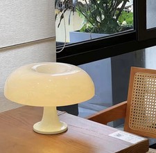 Vintage White Mushroom Lamp Mid Century Modern Retro Minimalist Table Lamp picture