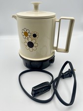 Vntg 70s Regal Poly Insta Hot Pot 5 Cup Electric Coffee/Tea Mod Daisy Works Well picture