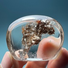241Ct Rare Natural Clear calcite Crystal Quartz Pendant Polished Reiki Specimen picture