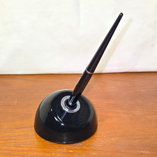 Esterbrook Vintage Black Desk Pen with Base Set Made in USA *NON-WORKING* picture