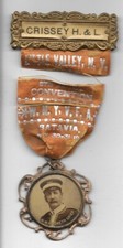 Antique 1907 W.N.Y.V.F.A. Little Valley NY 8th Annual Convention Ribbon Badge picture