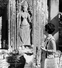 Writer Seiko Tanabe Visit The Angkor Wat Circa December In Ang 1964 Old Photo picture