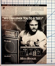 Mesa/Boogie Bass 400 Amp Ad 1986 Michael Anthony Van Halen Vintage Print picture