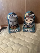 Star Wars Perch'd Shoulder Plush figures Mandalorian and an Anzellan New In Box picture