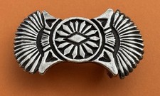 Vintage Native American Unbranded Sterling Silver Handmade Mid Size Belt Buckle picture