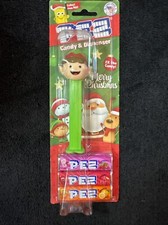 Pez Dispenser MERRY CHRISTMAS Green Elf 2x Candy New In Package picture