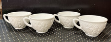 VTG Indiana Glass Colony Harvest Grape Milk Glass Tea/Coffee Cups set of 4 picture