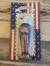 Vintage Spirit Of America Patriotic Figurine Eagle American Flag NEW picture