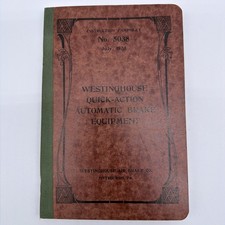 Westinghouse Manual No. 5038 Quick-Action Automatic Brake Equipment 1923-Antique picture