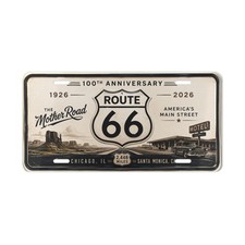 ROUTE 66 100th Anniversary Commemorative License Plate 1926-2026 The Mother Road picture
