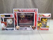 Funko Pop Lot: Stone Cold Steve Austin & The Rock, Pennywise, & Nelson Muntz picture