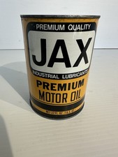 Vintage JAX Premium Motor Oil FULL SEALED 1 Qt Can Milwaukee Wisconsin Behnke picture