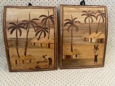 Vintage Handmade Wood Art picture