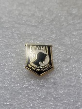 POW MIA Logo You Are Not Forgotten Small Enamel Lapel Pin Single Clutch Back picture