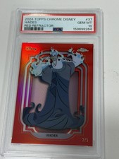 💎 2024 Topps Chrome Disney #37 Hades Red Refractor PSA GEM MT 10 pop 1💎 picture