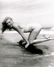 Marilyn Monroe On Rock At The Beach 8x10 Glossy Photo picture