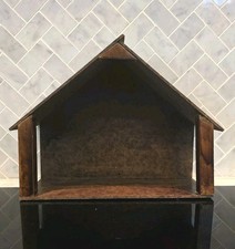 Handmade Wooden Nativity Manger Creche Bethlehem Christmas 12