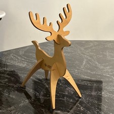 Longaberger 3-D Woodcrafts Medium Reindeer Warm Brown 11