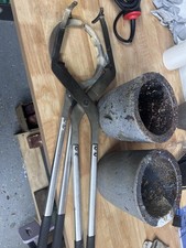 6 (13.2lbs-6kg) Crucible Tongs Set with Lifting Tongs, Pouring Tongs and 2 Graph picture