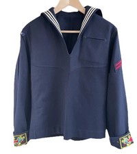 Vintage 60s US Navy Jumper Sz 38 Liberty Cuffs Wool Dress Uniform USS Goodrich picture