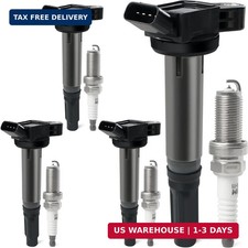 Set of 4 Ignition Coil Pack & Iridium Spark Plug Replace UF487 UF507 & 6619 picture