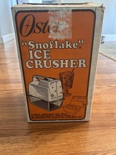 OSTER Vintage Snowflake Ice Crusher White 1970s 120V Made In The USA NEW IN BOX picture