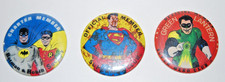 Vintage 1966 DC Comics Super Hero Club Pinback Buttons Lot Batman Superman GL 3