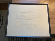 PRESIDENT JOHN F. KENNEDY - DOCUMENT SIGNED 04/13/1961 CO-SIGNED BY DEAN RUSK picture