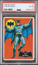 1966 Topps Batman Black Bat #1 The Batman PSA 4 VG-EX RC Batman Rookie  picture