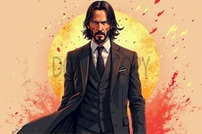 John Wick Keanu Reeves AI Generated Fan Art 8X10 Print picture