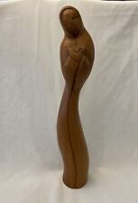 Mid Century JOSE PINAL Signed Mexican Carved Wood MADONNA 22” Sculpture Figurine picture