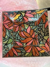 Vintage Georges Briard MCM Mid Century Modern Glass Guild Mosaic Tray  12