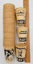 59 Vintage Lily 785 Vending Cups - US NAVY - 3 Different Designs picture