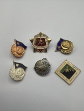 (6) Vintage Soviet USSR & Polish Pin Lot VTG picture