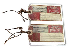 Lot of 2 Vintage Rangeley Lake House Hotel Baggage Luggage Tags, Maine c 1910s? picture