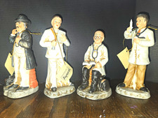 Vintage Lot of 4 Ayerst Pharmaceutical Porcelain Doctor Figurines with Tags picture