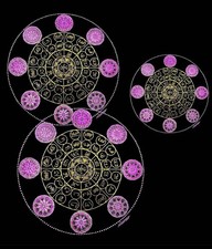 Japanese Vintage Futhomani Mandala Charm Collectible Japan picture