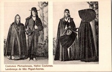 Vintage São Miguel Azores Native Costumes Postcard Michaelenses Portugal picture