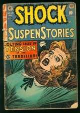Shock SuspenStories # 15 looks Good grade, but has glue...1954 EC comic--fb picture