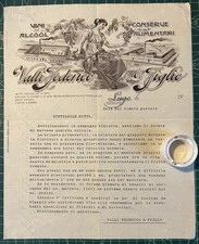 Rare invoice wines & food preserves VALLI Federico & Figlio-Lugo early '900 picture