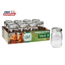 Ball Regular Mouth 16oz Pint Mason Jars with Lids & Bands, 12 Count picture