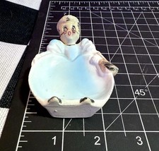 Vintage Enesco Busy Biddy Granny Teabag Holder In Blue picture