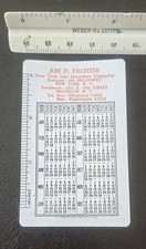 Vintage 1938 Advertising Wallet Calendar Card New York Life Insurance Building picture