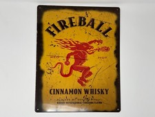 Fireball Cinnamon Whiskey Metal Wall Hanging Sign Bar Decor Vintage Style New picture