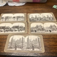 VTG Lot (5) 1906 Griffith Stereo view San Francisco Earthquake picture
