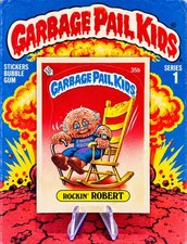 TRUE 1985 SERIES 1 Garbage Pail Kids Rockin' Robert 35b Trading Card MINT RARE picture