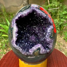 5.95LB Large Natural Amethyst geode quartz cluster crystal Egg specimen Healing picture