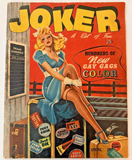 1942 JOKER MAGAZINE #1 Peter Driben COVER Pin-Up Comic book style cartoons photo picture