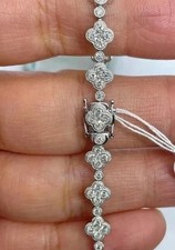Unique Antique Style Created Diamond Tennis Bracelet In 14K White Gold Plated picture